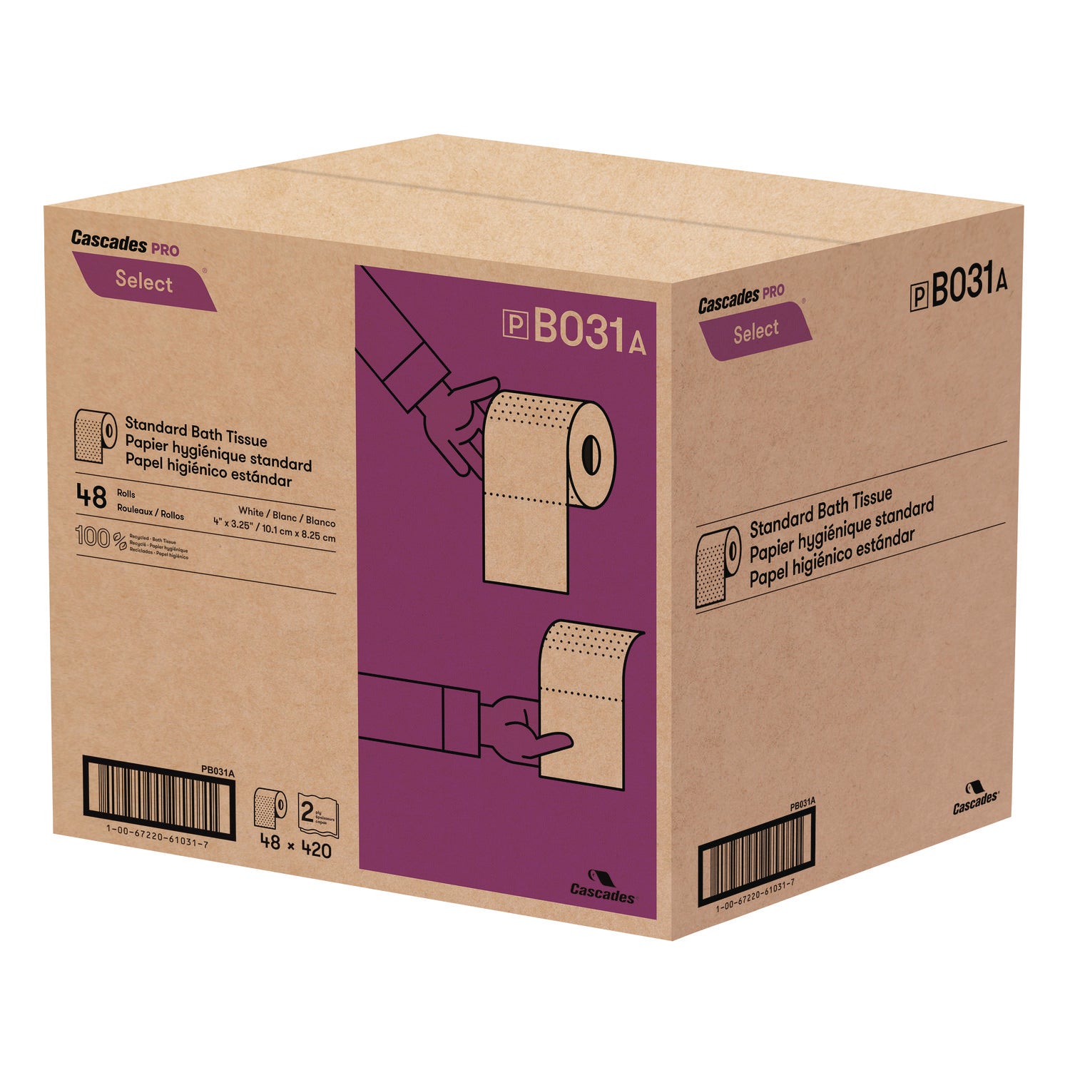 select-standard-bath-tissue-2-ply-white-4-x-325-420-sheets-roll-48-rolls-carton_csdb031 - 4