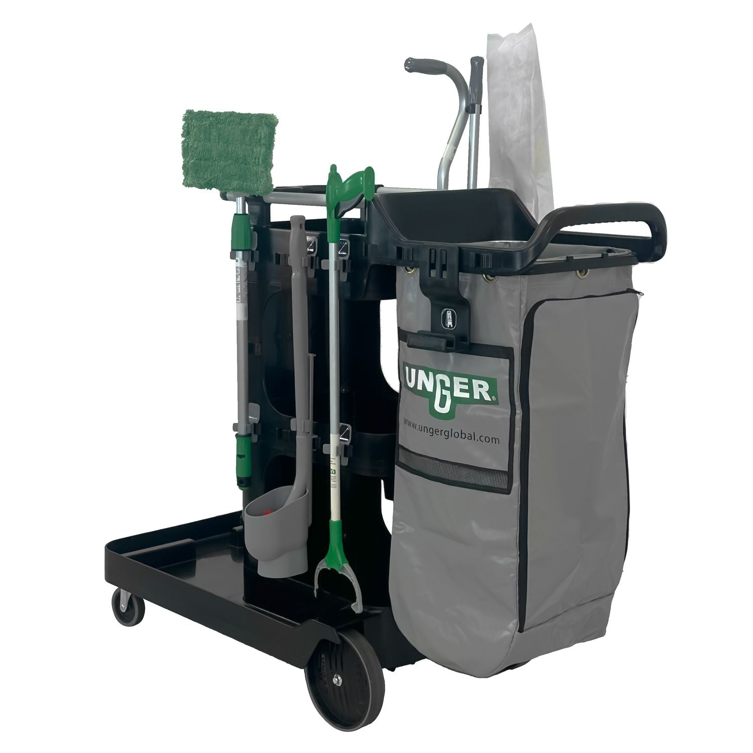 zonecleanrx-janitorial-carts-plastic-3-shelves-235-x-25-x-25-black_ungcrtzn - 2