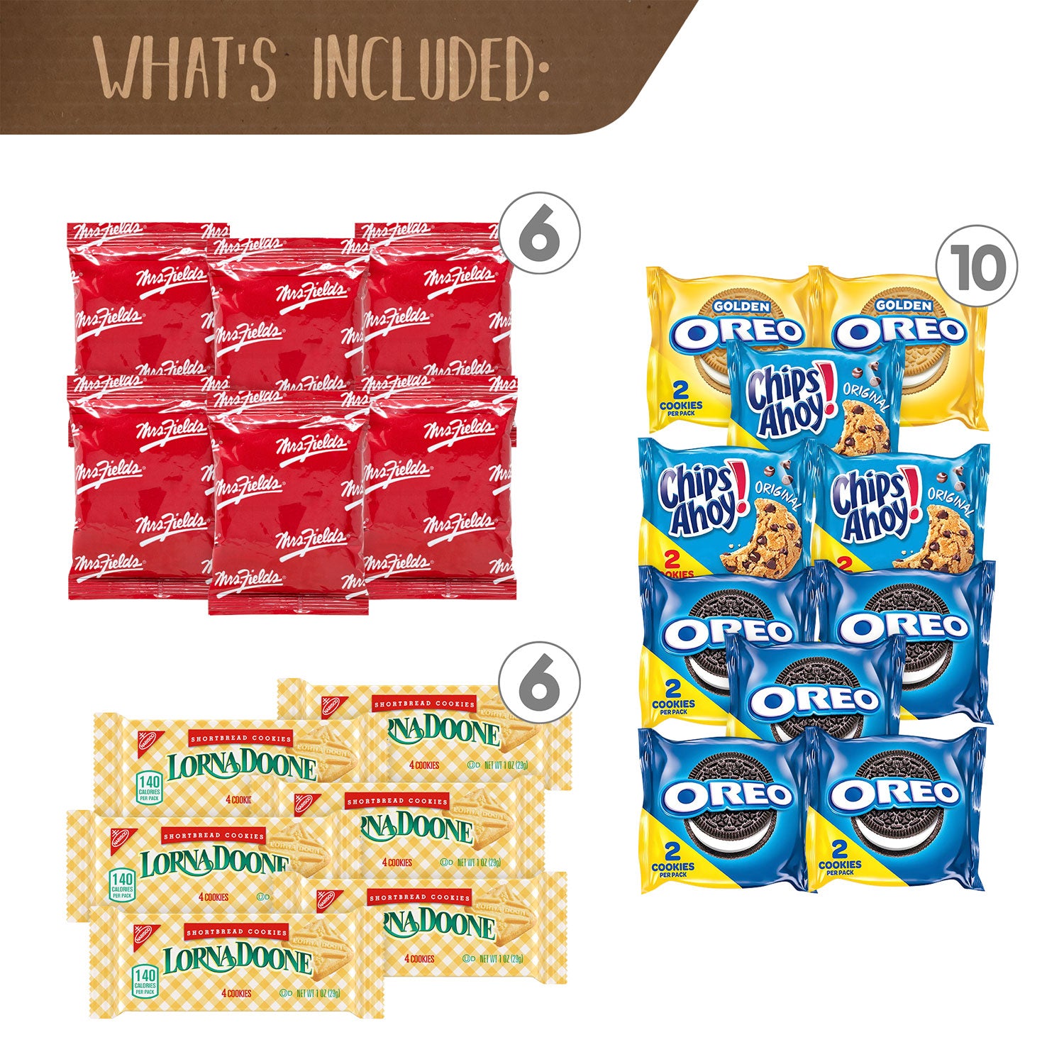 Cookie Lover's Snack Box, 40 Assorted Snacks/Box, Ships in 1-3 Business Days