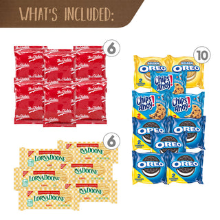 Cookie Lover's Snack Box, 40 Assorted Snacks/Box, Ships in 1-3 Business Days
