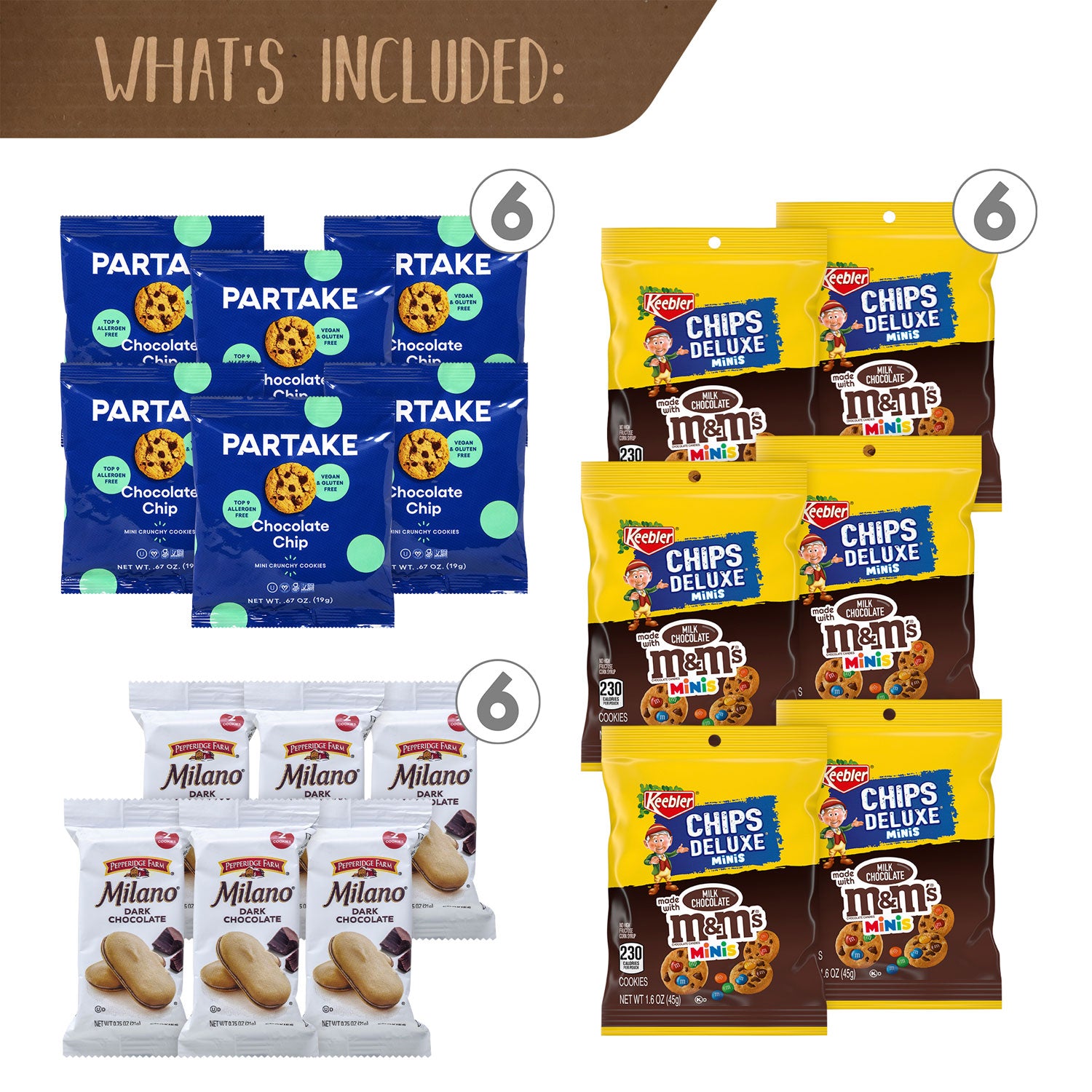 Cookie Lover's Snack Box, 40 Assorted Snacks/Box, Ships in 1-3 Business Days