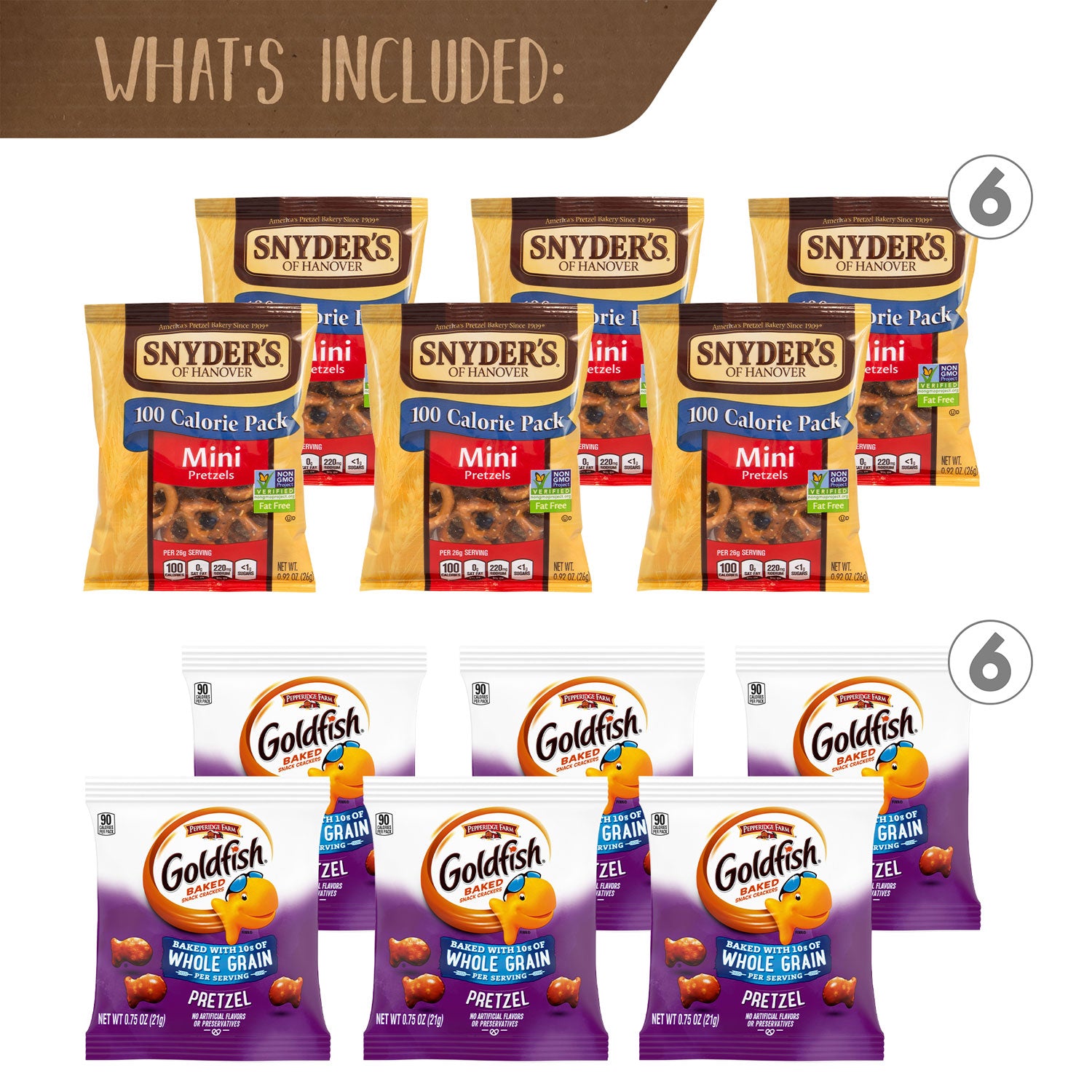 Pretzel Lover's Snack Box, 38 Assorted Snacks/Box, Ships in 1-3 Business Days