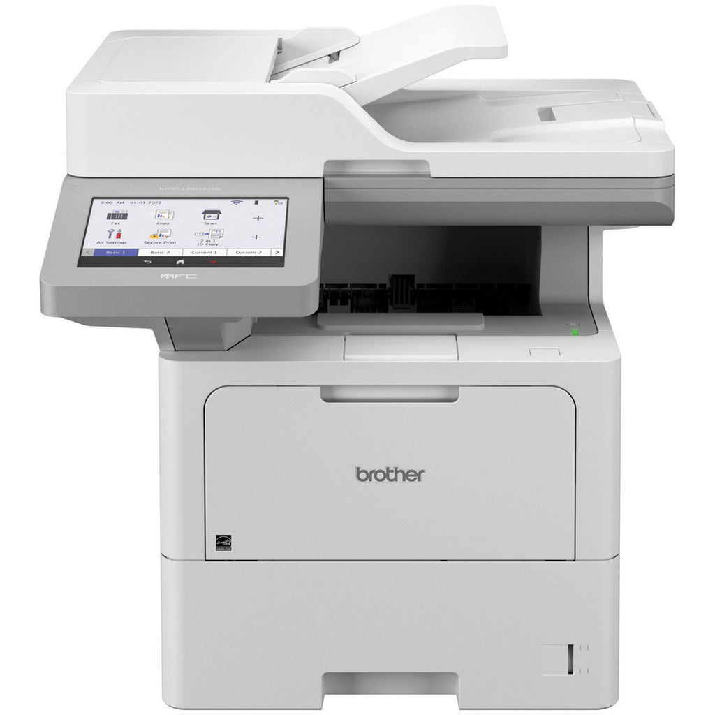 Brother MFC-L6915DW Wireless Laser Multifunction Printer - Monochrome - Copier/Fax/Printer/Scanner - 52 ppm Mono Print - 1200 x 1200 dpi Print - Automatic Duplex Print - Up to 160000 Pages Monthly - Color Flatbed/ADF Scanner - 1200 dpi Optical Scan -