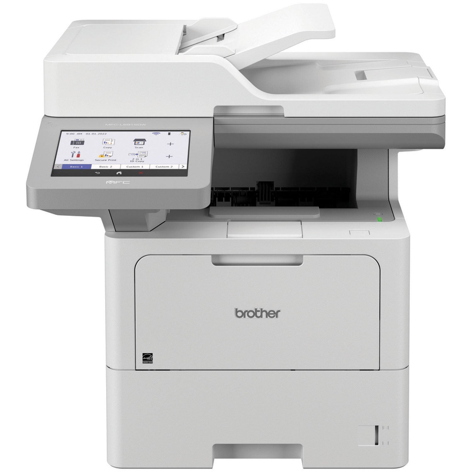 Brother MFC-L6915DW Wireless Laser Multifunction Printer - Monochrome - Copier/Fax/Printer/Scanner - 52 ppm Mono Print - 1200 x 1200 dpi Print - Automatic Duplex Print - Up to 160000 Pages Monthly - Color Flatbed/ADF Scanner - 1200 dpi Optical Scan -