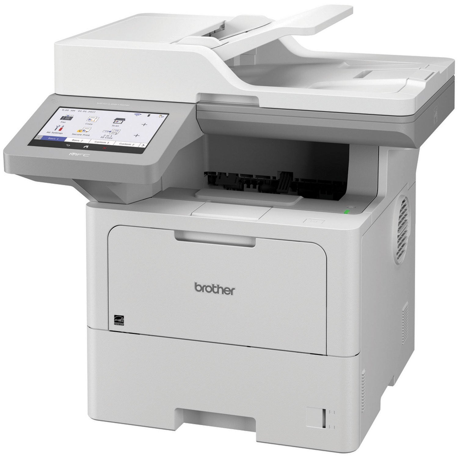 Brother MFC-L6915DW Wireless Laser Multifunction Printer - Monochrome - Copier/Fax/Printer/Scanner - 52 ppm Mono Print - 1200 x 1200 dpi Print - Automatic Duplex Print - Up to 160000 Pages Monthly - Color Flatbed/ADF Scanner - 1200 dpi Optical Scan -