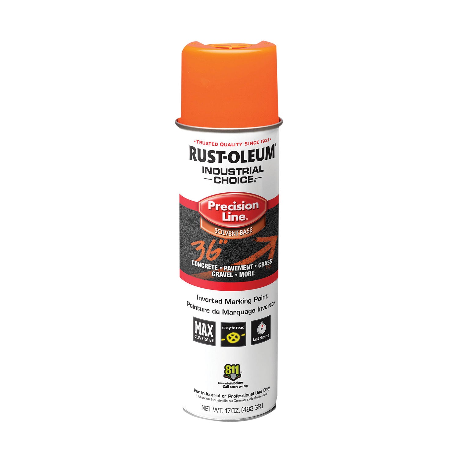 industrial-choice-m1600-system-solvent-based-precision-line-marking-paint-flat-fluorescent-orange-17-oz-aerosol-can-12-ct_rst203027v - 1