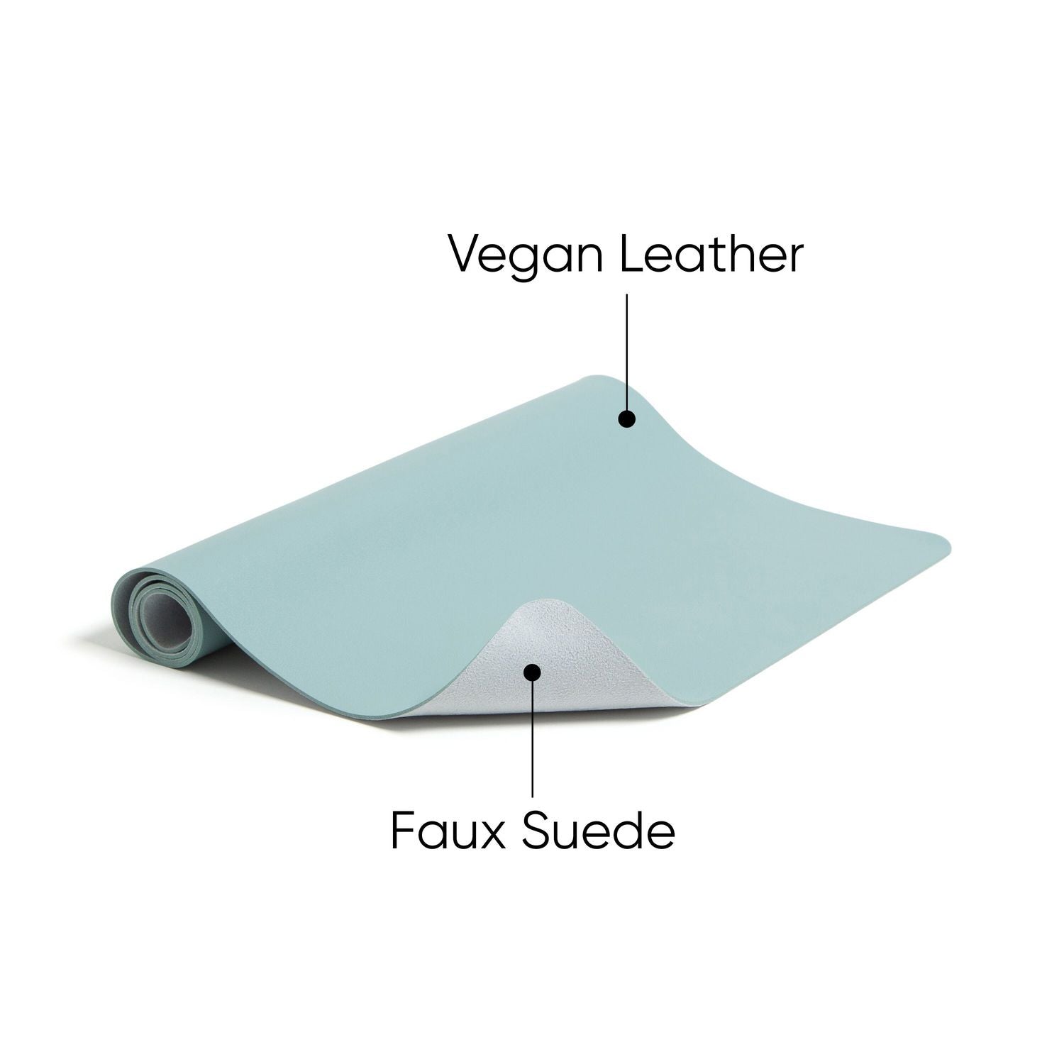 Vegan Leather Desk Pads, 31.5" x 15.7", Light Blue
