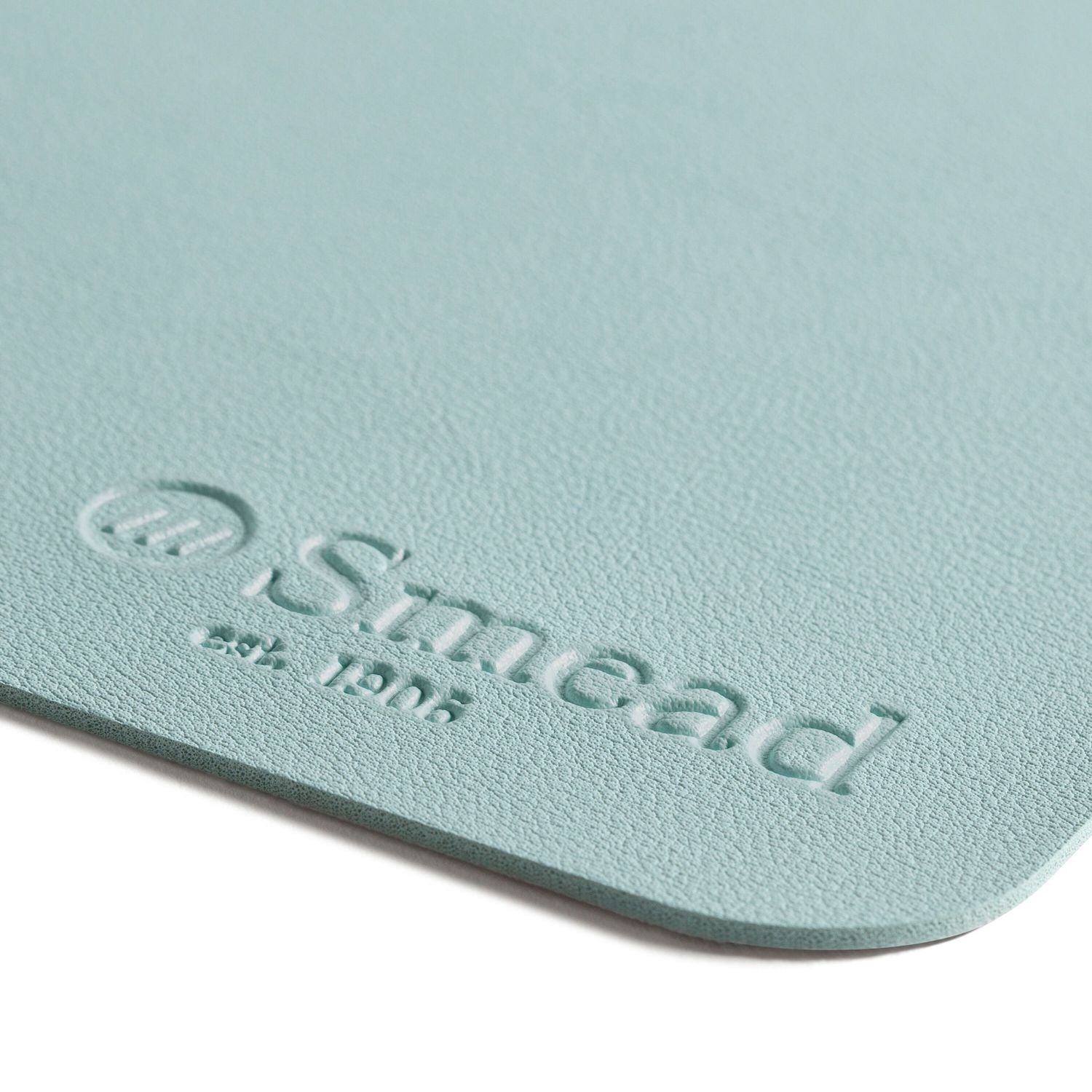 Vegan Leather Desk Pads, 31.5" x 15.7", Light Blue