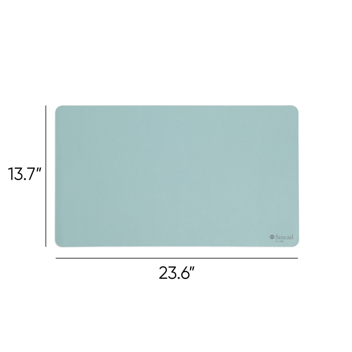 Vegan Leather Desk Pads, 23.6" x 13.7", Light Blue