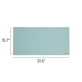 Vegan Leather Desk Pads, 31.5" x 15.7", Light Blue