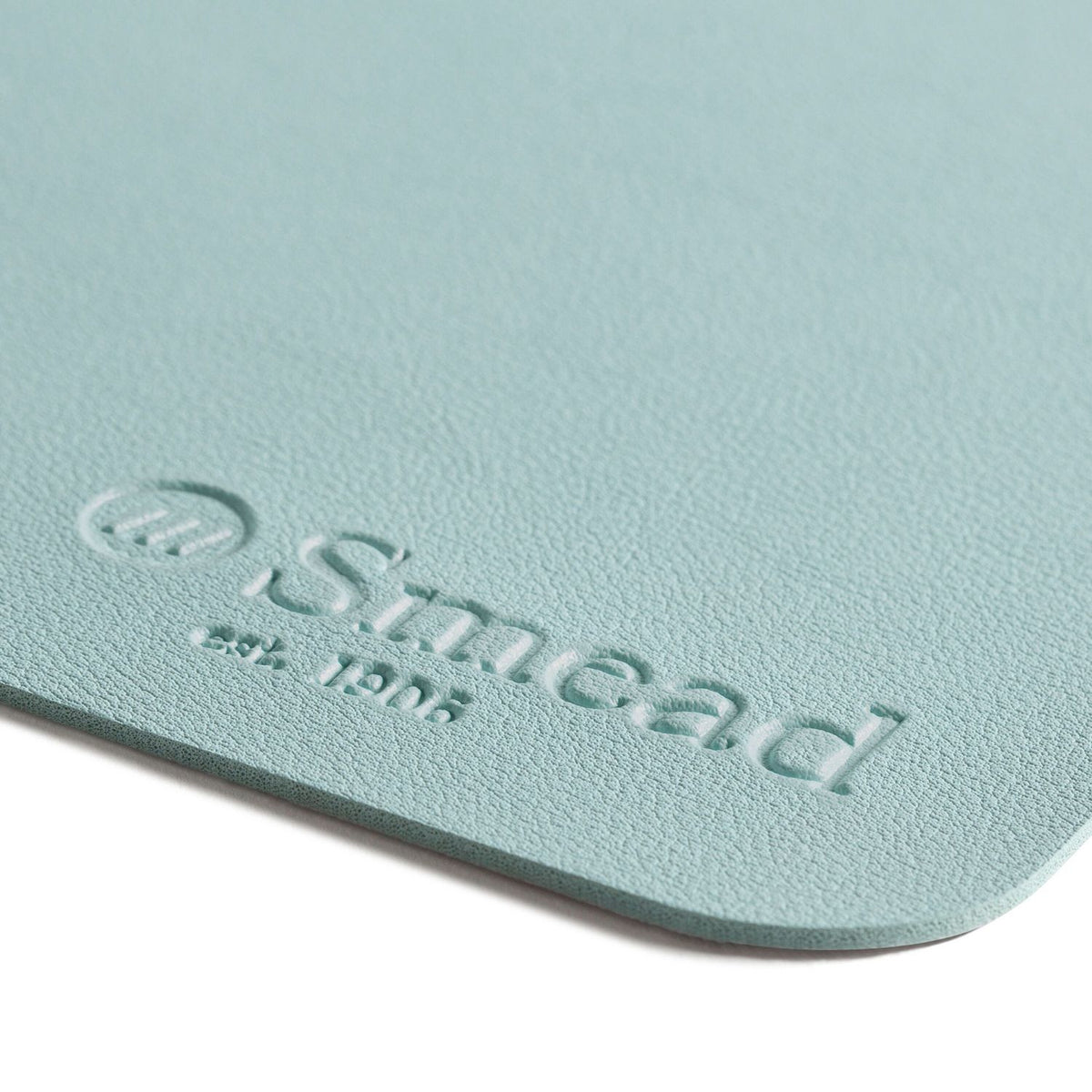 Vegan Leather Desk Pads, 23.6" x 13.7", Light Blue