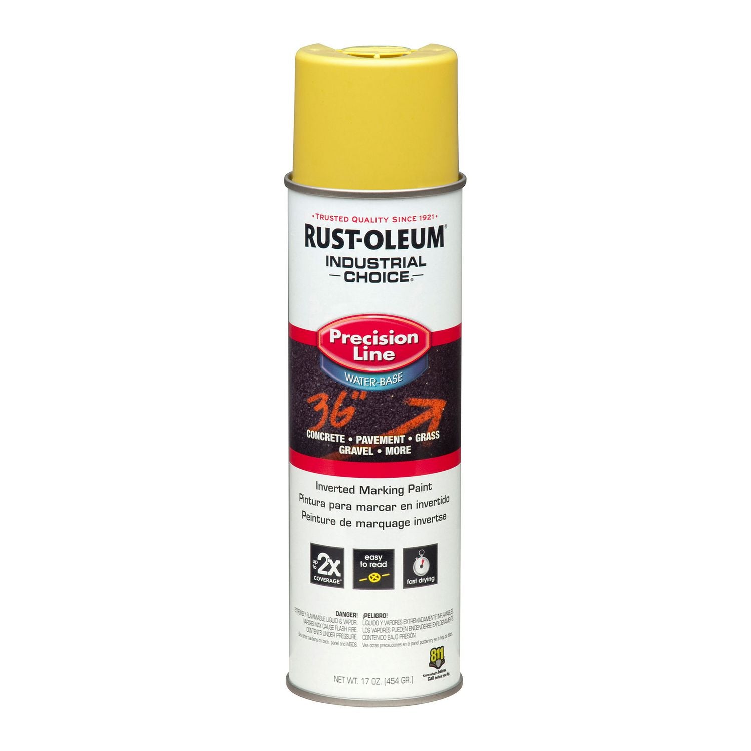 industrial-choice-precision-line-marking-paint-flat-high-visibility-yellow-17-oz-aerosol-can-12-carton_rst203034ct - 1