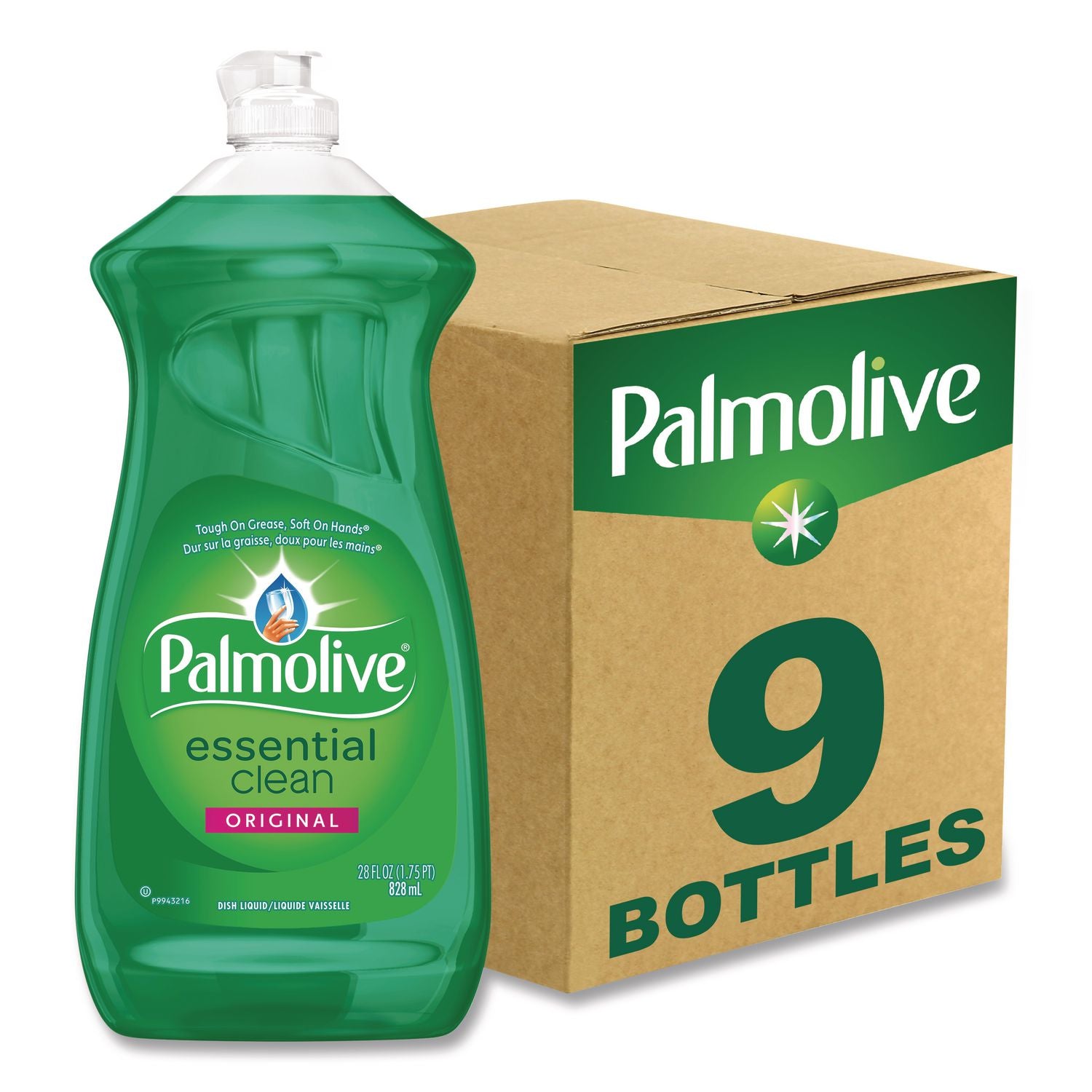 Dishwashing Liquid, Fresh Scent, 28 oz Bottle, 9/Carton