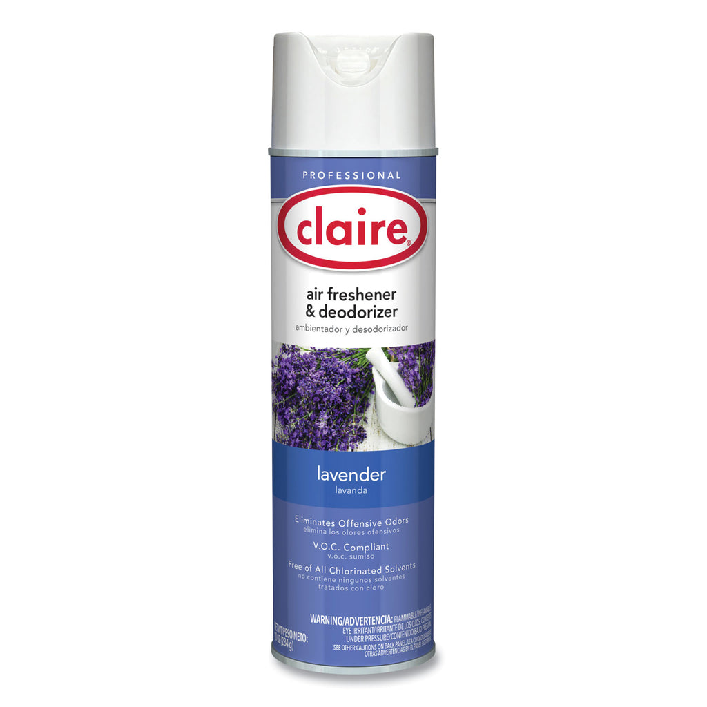 Aerosol Air Freshener and Deodorizer, Lavender, 10 oz Aerosol Spray, 12 Cans