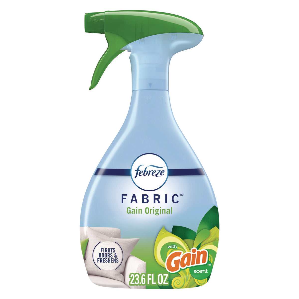 FABRIC Refresher/Odor Eliminator, Gain Original, 23.6 oz Spray Bottle, 4/Carton