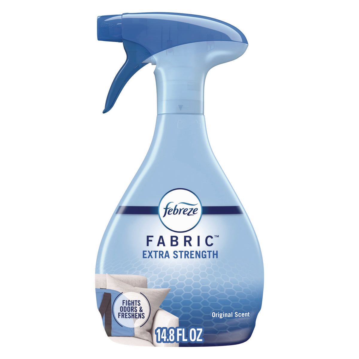 FABRIC Refresher/Odor Eliminator, Extra Strength, Original, 14.8 oz Spray Bottle, 8/Carton