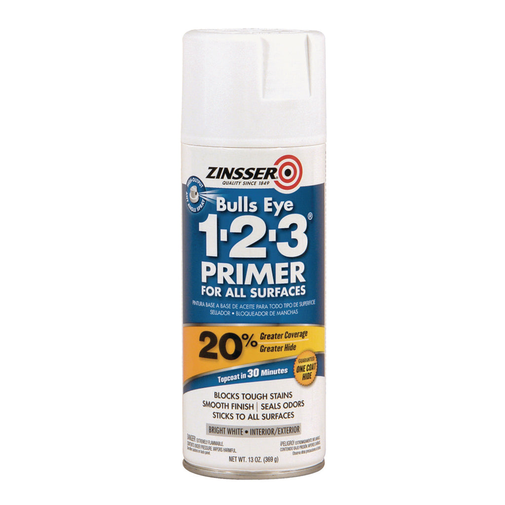 Rust-Oleum Bulls Eye 1-2-3 Water-Based Primer - 1 Each - White - 1