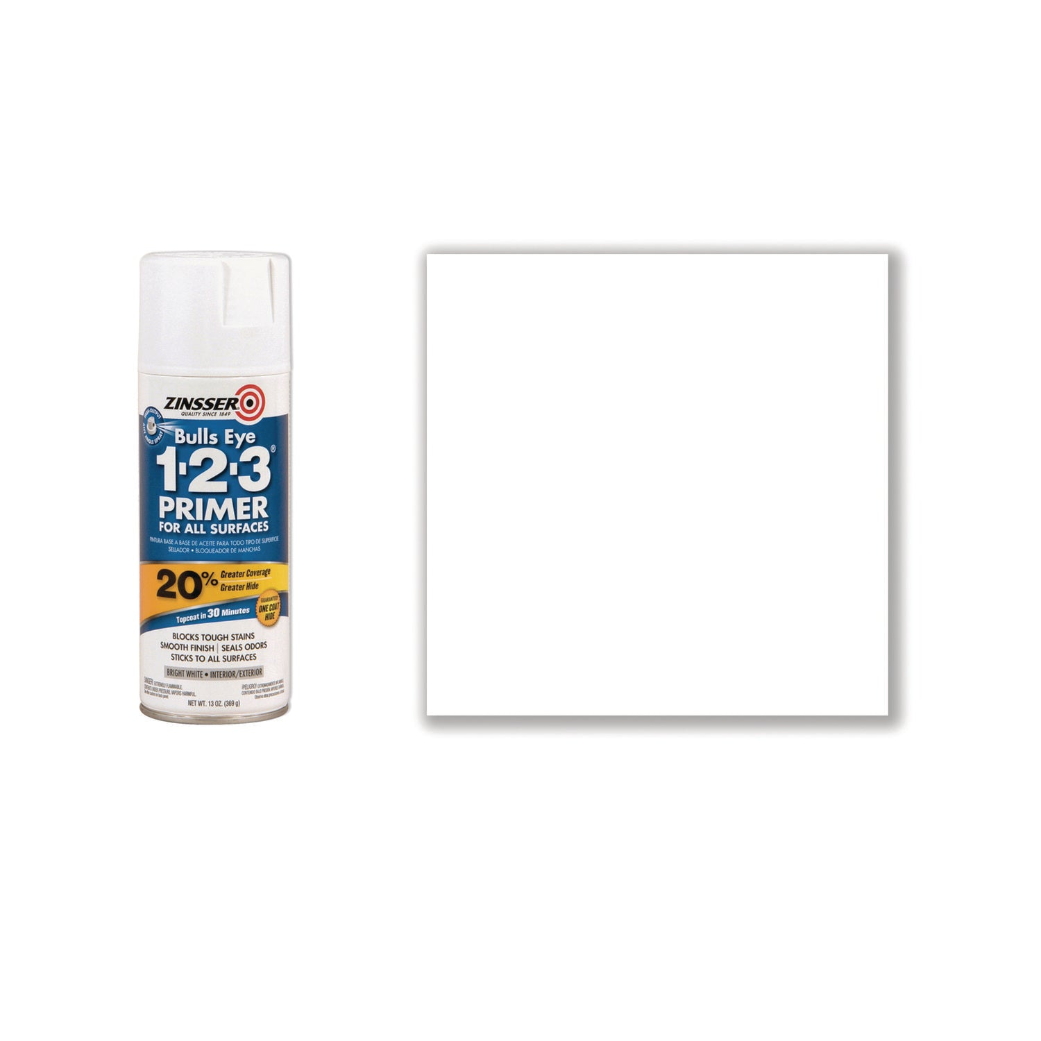 Rust-Oleum Bulls Eye 1-2-3 Water-Based Primer - 1 Each - White - 4