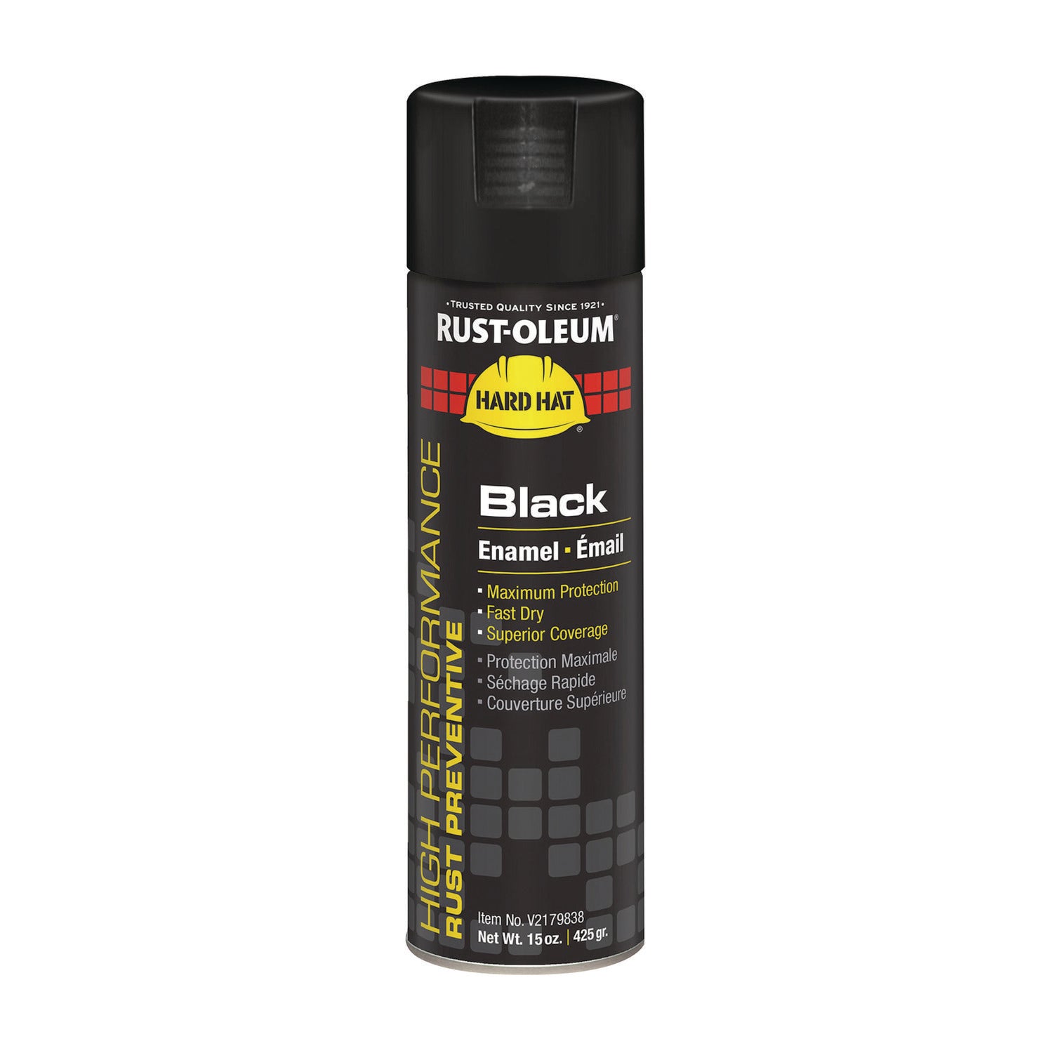 Rust-Oleum High Performance Enamel Spray Paint - Liquid - 15 fl oz - 6 / Carton - Gloss Black - 1