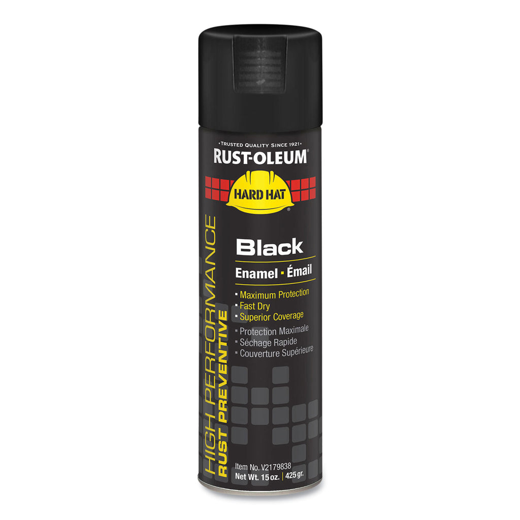 Rust-Oleum High Performance Enamel Spray Paint - Aerosol - 15 fl oz - 1 Each - Gloss - Black