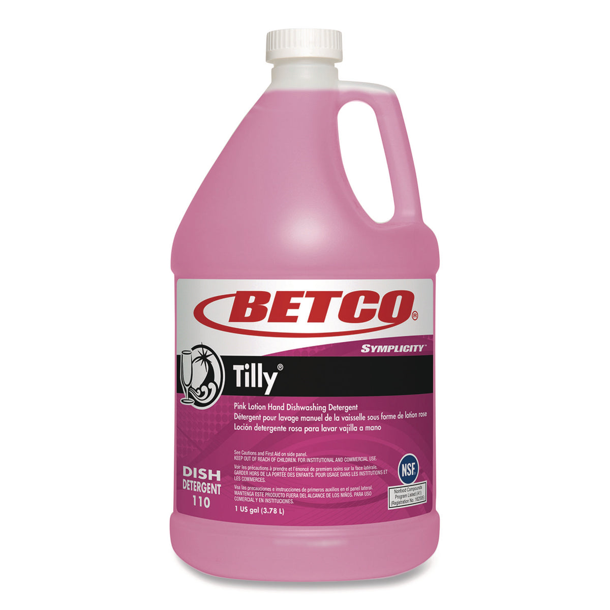 Symplicity Tilly Hand Dishwashing Detergent, Fresh Bouquet Scent, 1 gal Bottle, 4/Carton