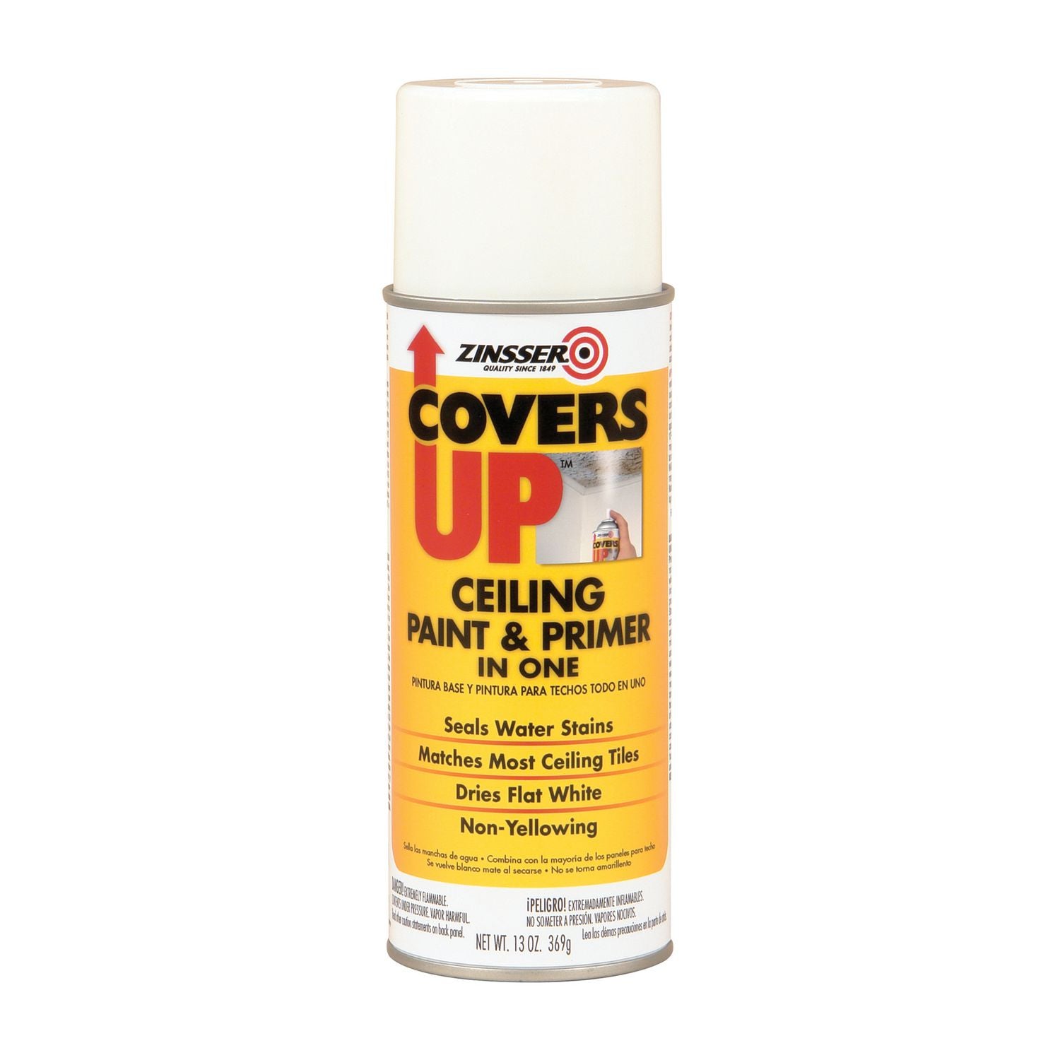 covers-up-ceiling-paint-and-primer-interior-flat-white-13-oz-aerosol-can-6-carton_rst3688ct - 1