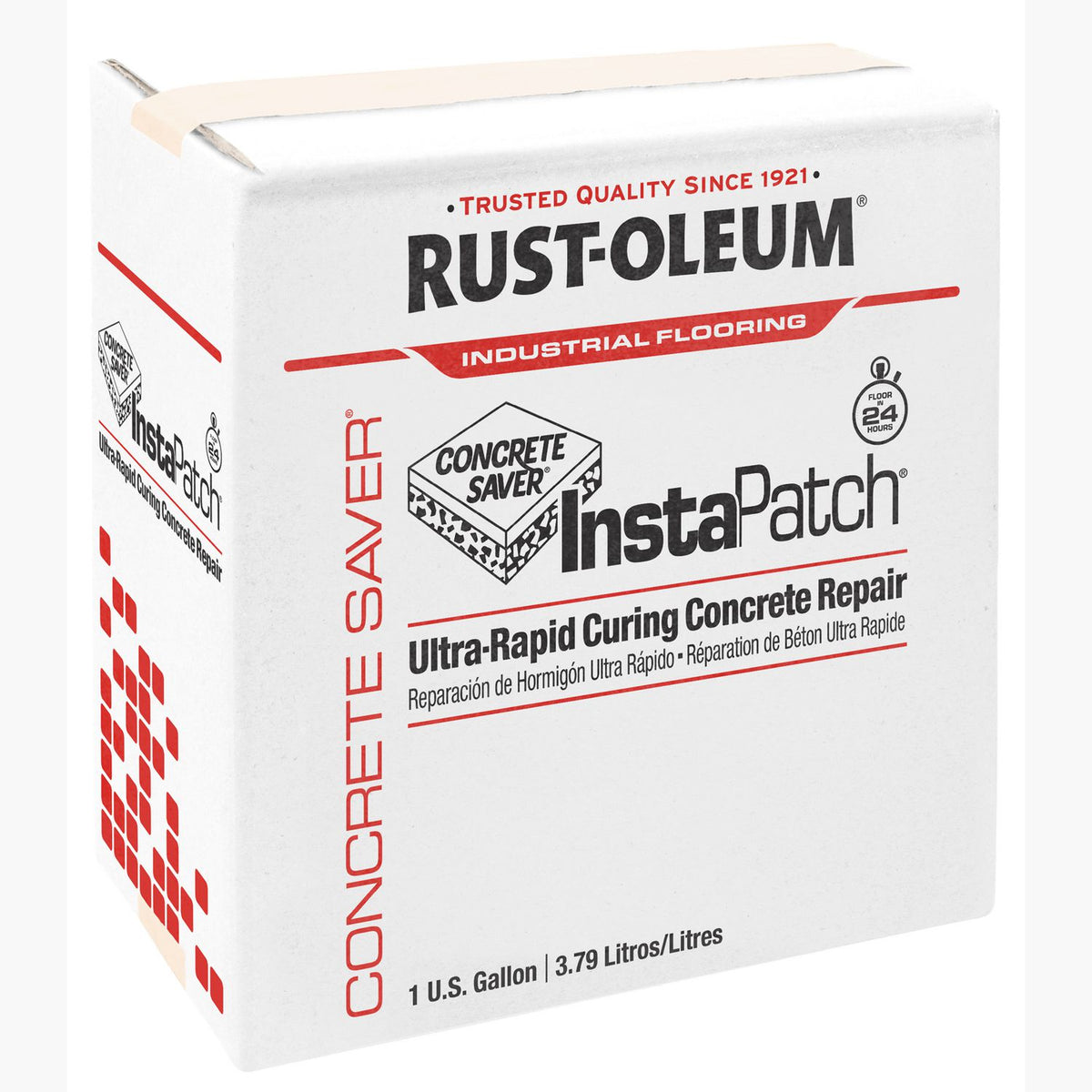 Instapatch Ultra-Rapid Curing Concrete Repair, 1 Gal Bottle, Gray