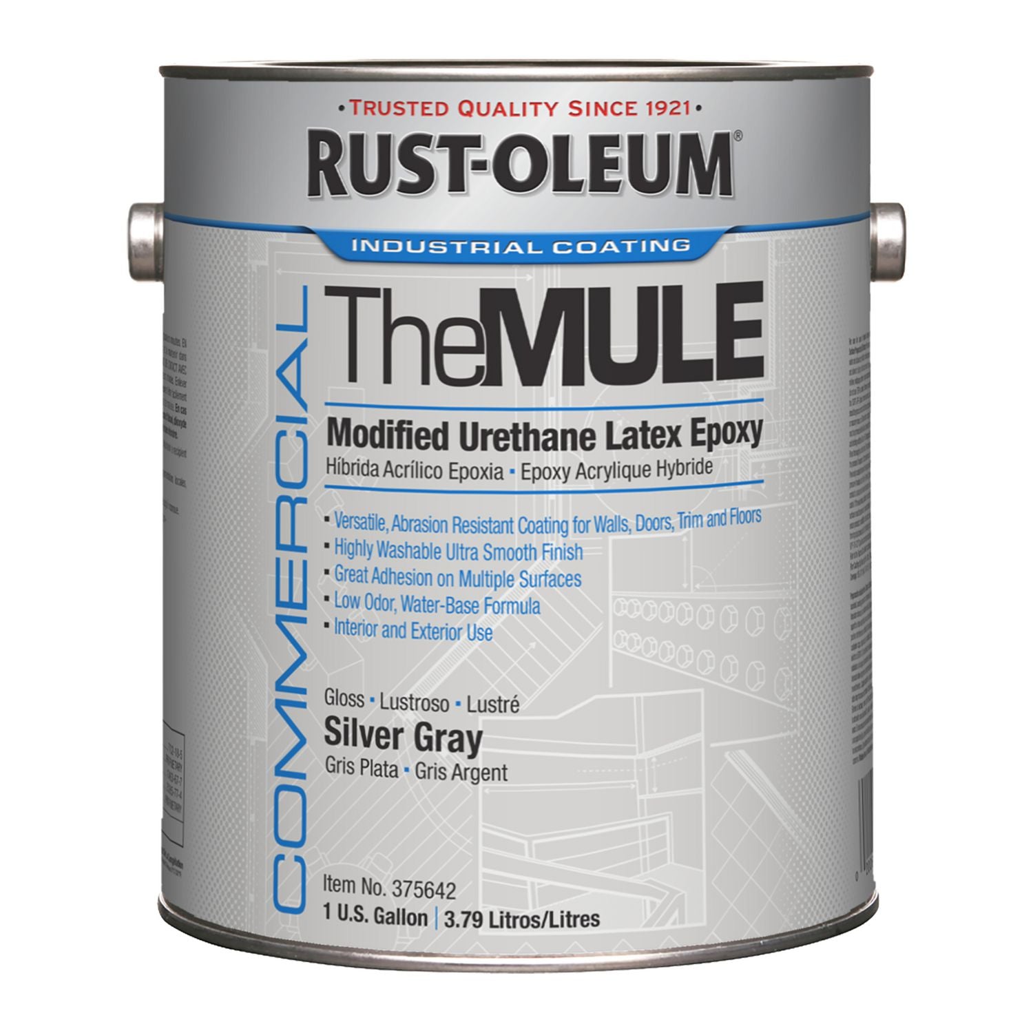 commercial-the-mule-modified-urethane-latex-epoxy-interior-exterior-gloss-silver-gray-1-gal-bucket-pail-2-carton_rst375642 - 1