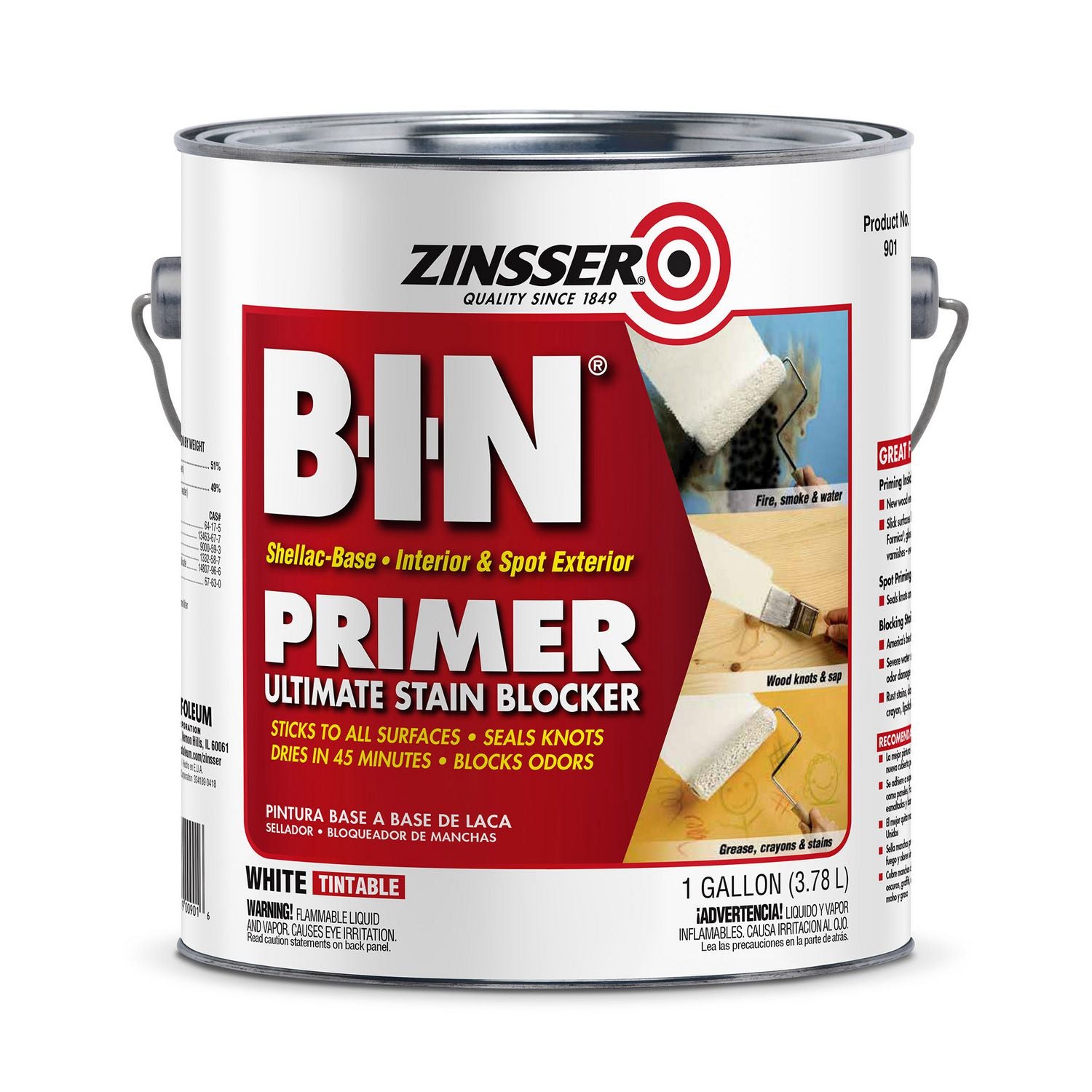 bin-shellac-base-interior-and-spot-exterior-primer-interior-flat-white-1-gal-bucket-pail-4-carton_rst901 - 1