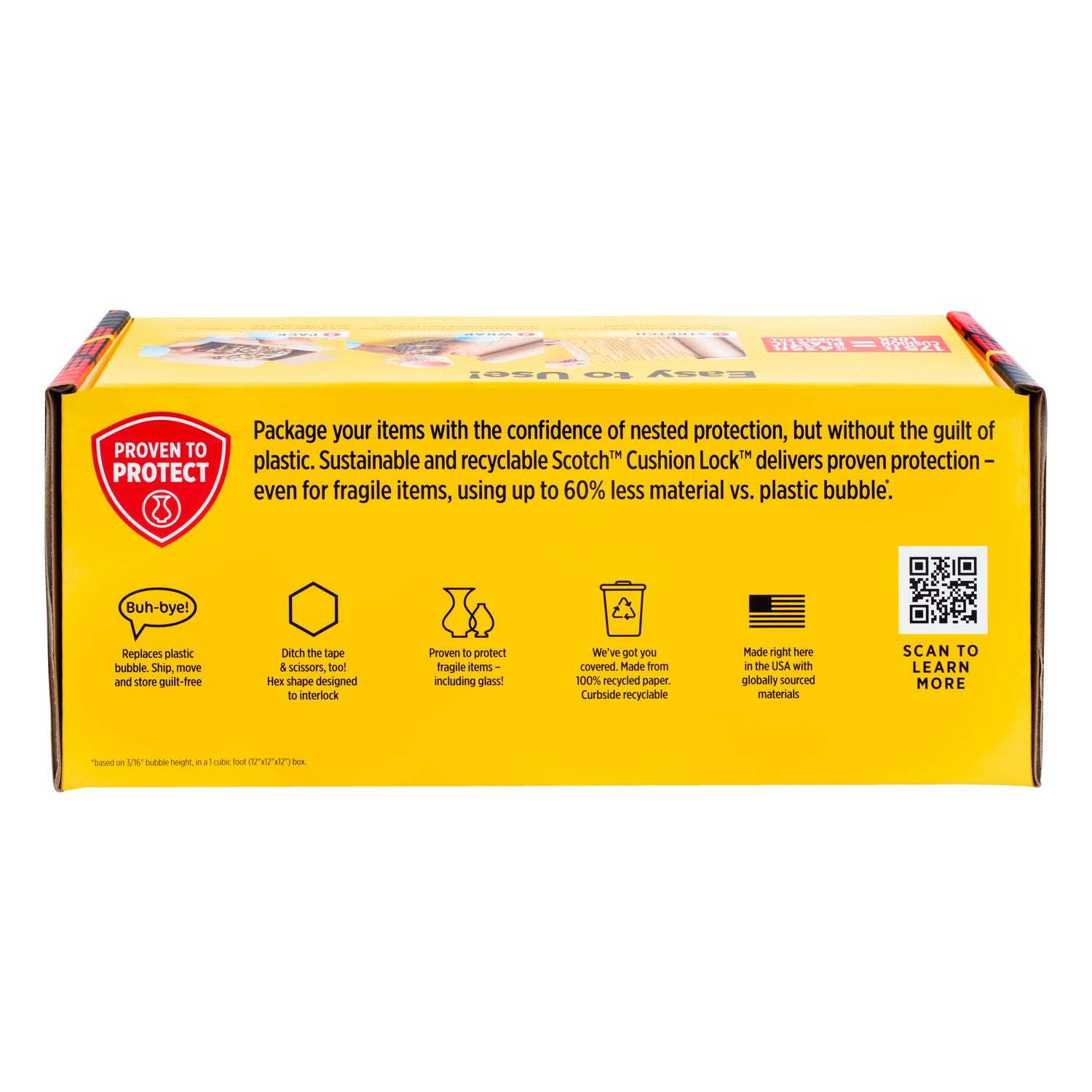 Cushion Lock Protective Wrap, 12" x 150 ft, Brown