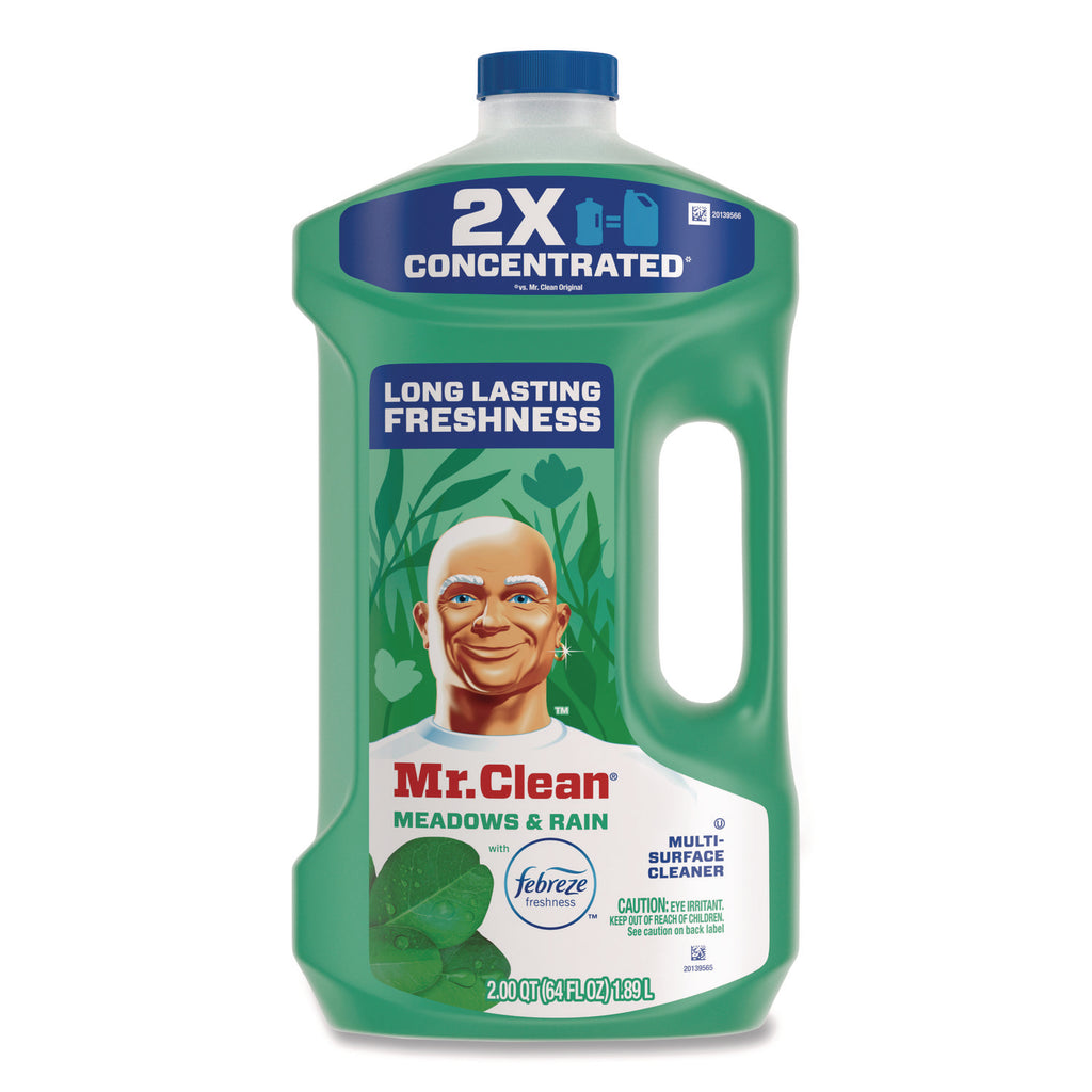 Multipurpose Cleaning Solution with Febreze, Meadows and Rain, 64 oz Bottle, 4/Carton