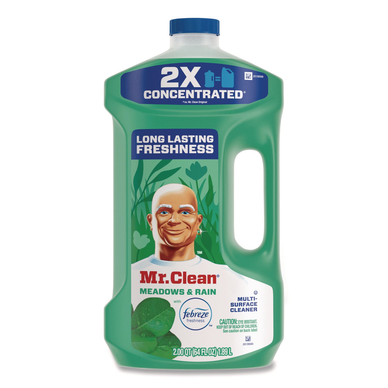 Multipurpose Cleaning Solution with Febreze, Meadows and Rain, 64 oz Bottle, 4/Carton