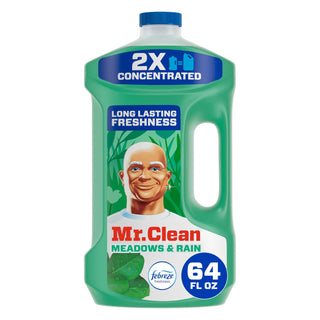 Multipurpose Cleaning Solution with Febreze, Meadows and Rain, 64 oz Bottle