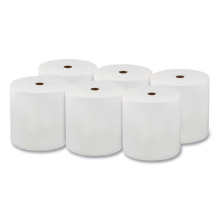 Hard Wound Roll Towel. 1-Ply, 7 x 700 ft, White, 6 Rolls/Carton