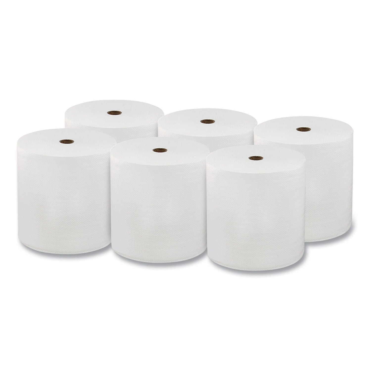 Hard Wound Roll Towel. 1-Ply, 7 x 700 ft, White, 6 Rolls/Carton