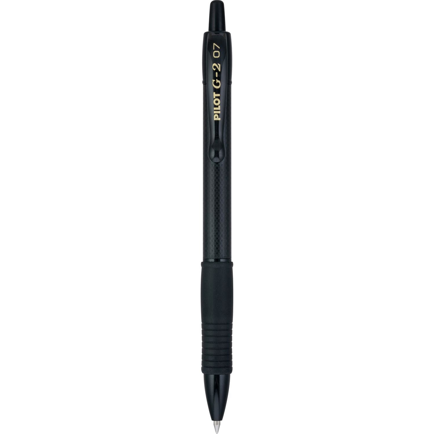 G2 Edge Premium Gel Pen, Retractable, Fine 0.7 mm, Black Ink/Barrel, Dozen