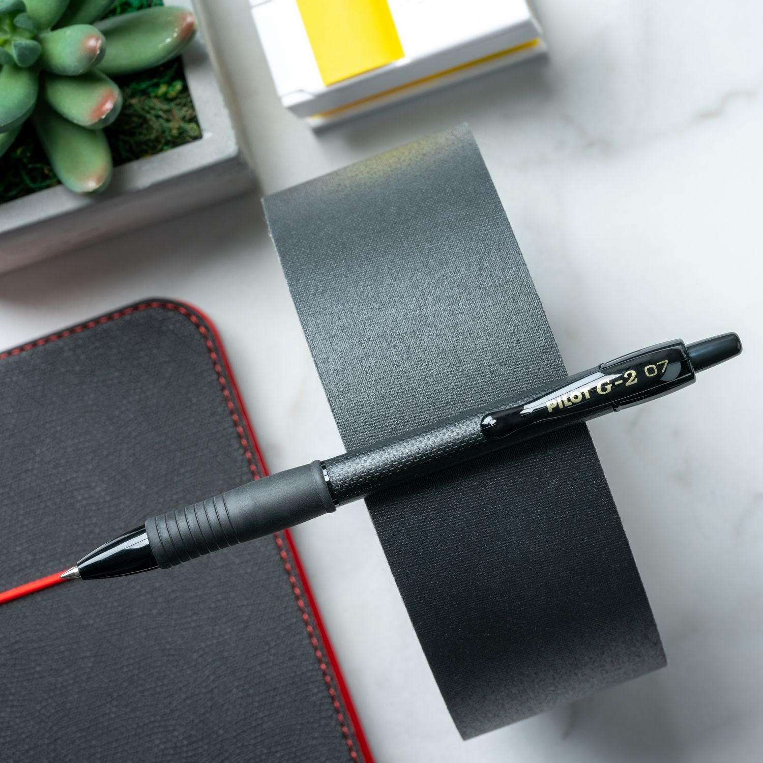 G2 Edge Premium Gel Pen, Retractable, Fine 0.7 mm, Black Ink/Barrel, Dozen