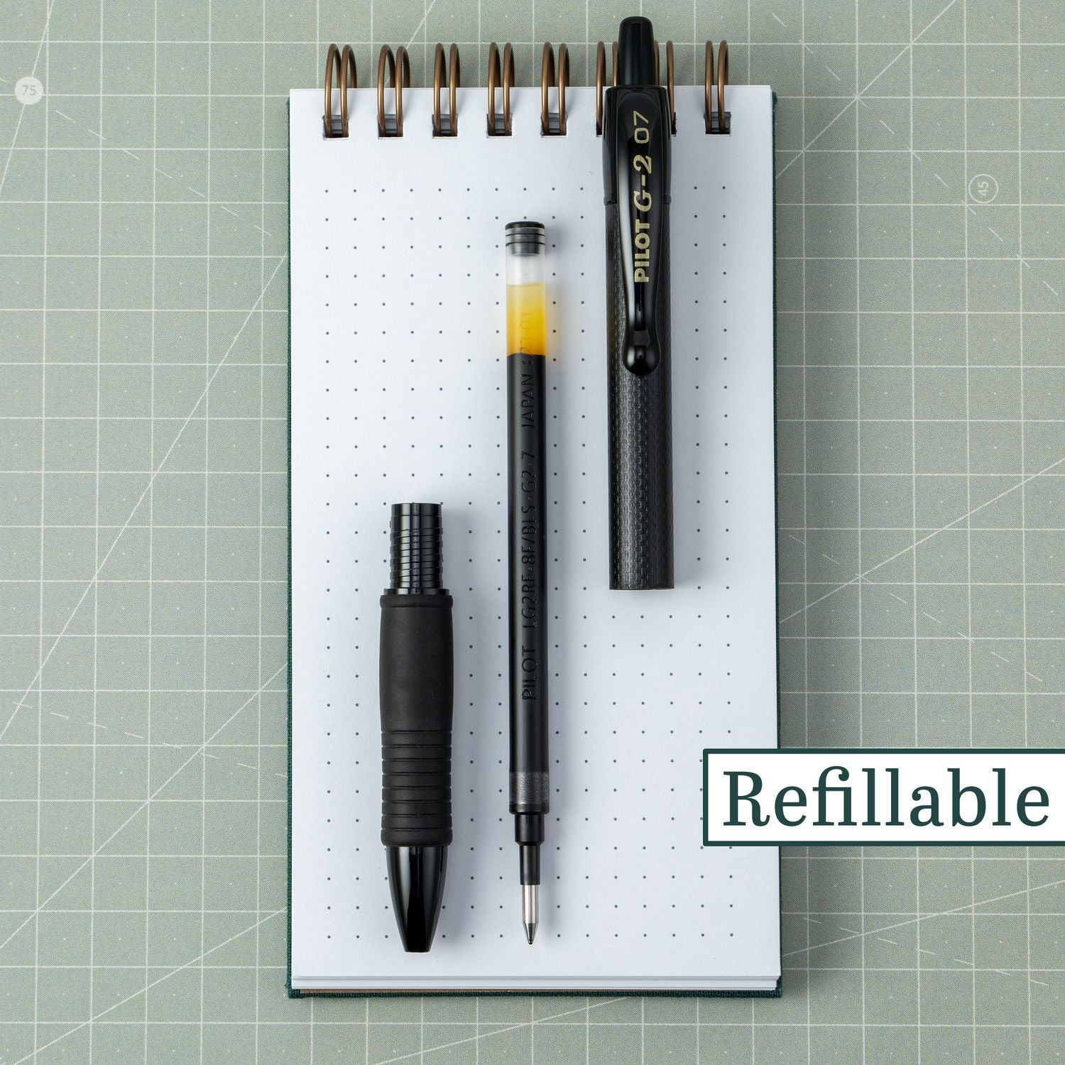 G2 Edge Premium Gel Pen, Retractable, Fine 0.7 mm, Black Ink/Barrel, Dozen
