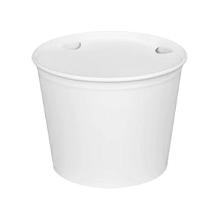 Food Bucket with Lid, 85 oz, 7.36" Dai x 6"h, White, Paper, 180/Carton