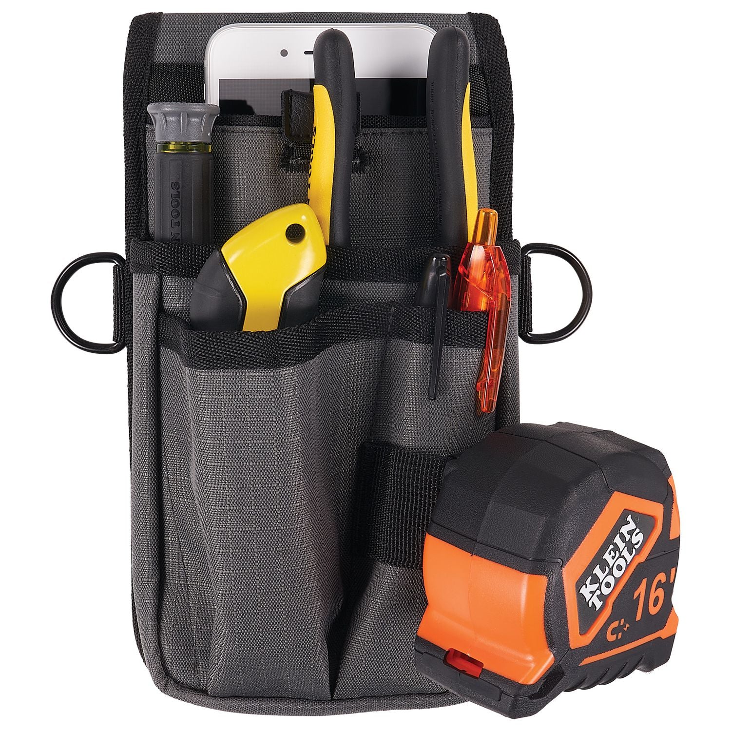 arsenal-5569-belt-clip-tool-pouch-with-device-holster-4-compartments-5-x-2-x-85-polyester-gray-ships-in-1-3-bus-days_ego13669 - 2