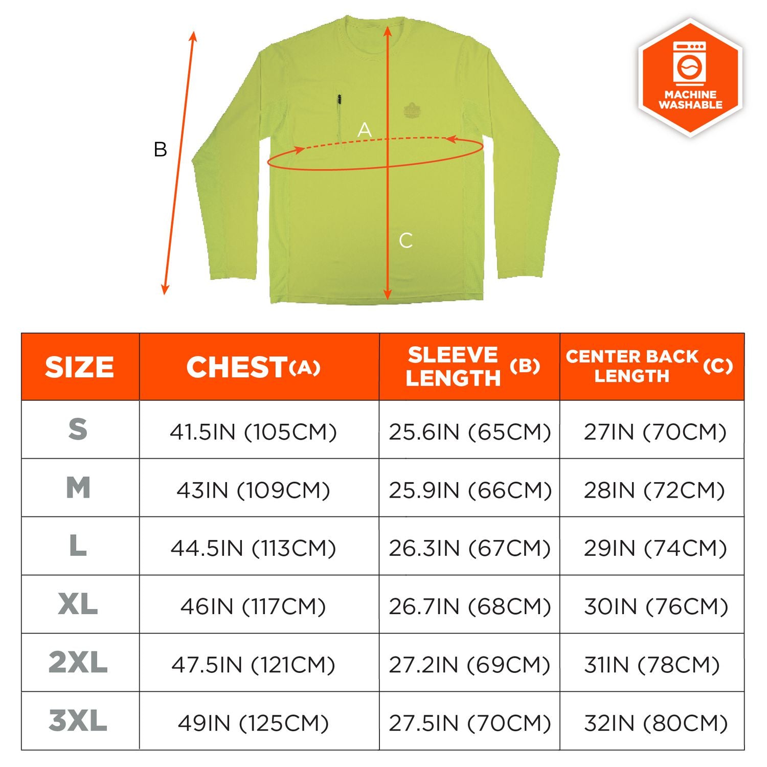 Chill-Its 6689 Cooling Long Sleeve Sun Shirt with UV Protection, Medium, Lime, Ships in 1-3 Business Days
