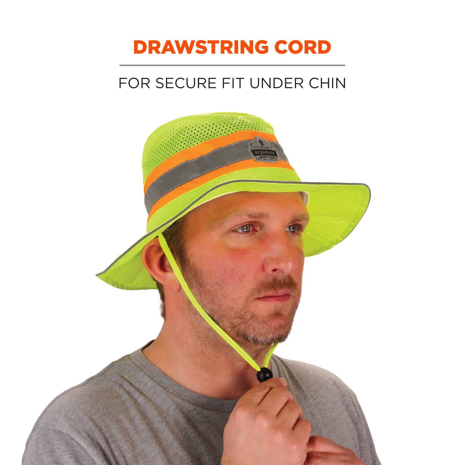 Chill-Its 8935MF Hi-Vis Microfiber Ranger Sun Hat, Polyester/Microfiber, 2X-Large/3X-Large, Lime, Ships in 1-3 Business Days