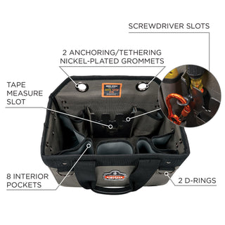 arsenal-5846-bucket-truck-tool-bag-locking-aerial-bucket-hooks-8-comp-2-grommet-13-x-75-x-75-grayships-in-1-3-bus-days_ego13746 - 4
