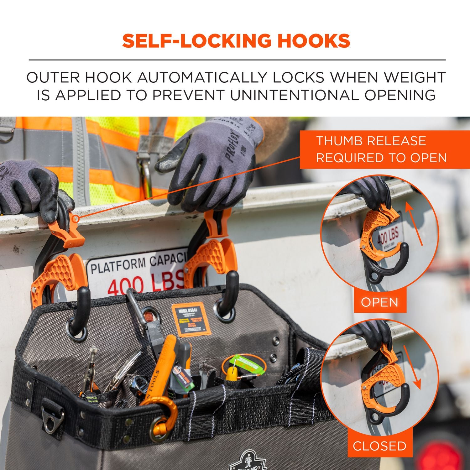 arsenal-5846-bucket-truck-tool-bag-locking-aerial-bucket-hooks-8-comp-2-grommet-13-x-75-x-75-grayships-in-1-3-bus-days_ego13746 - 3