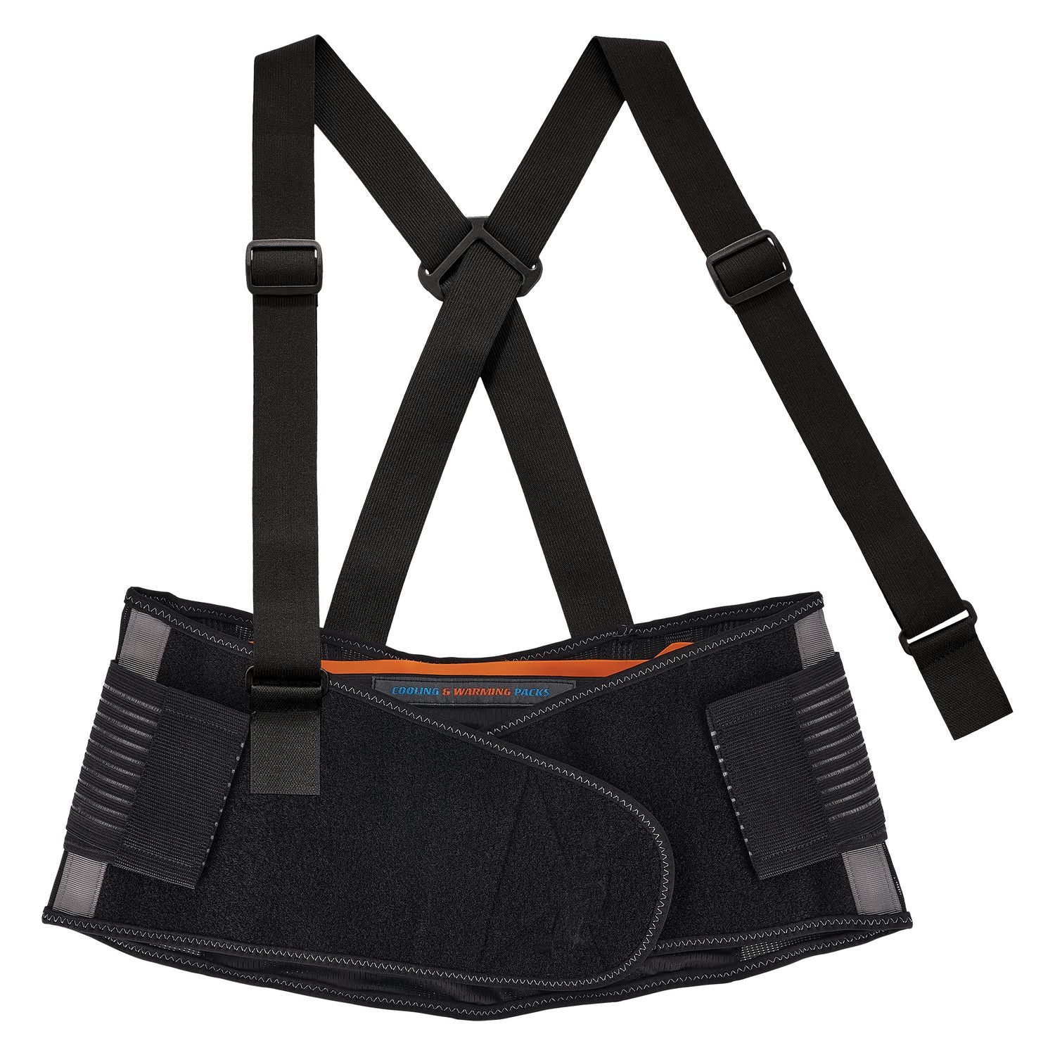 Proflex 1675 Back Support Brace with Cooling/Warming Pack, 4X-Large, 52" to 58" Waist, Black, Ships in 1-3 Business Days