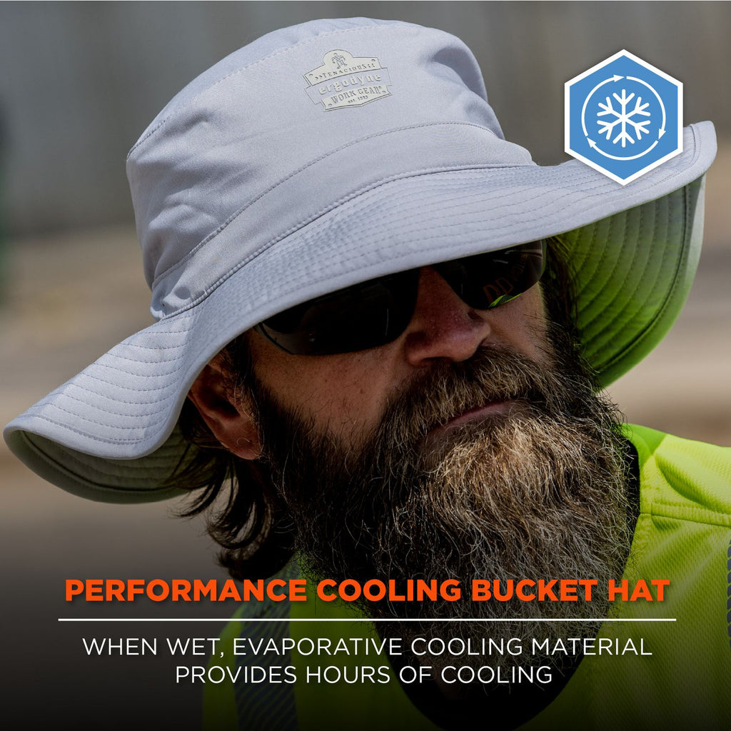 chill-its-8939-cooling-bucket-hat-polyester-spandex-one-size-fits-most-gray-ships-in-1-3-business-days_ego12666 - 2
