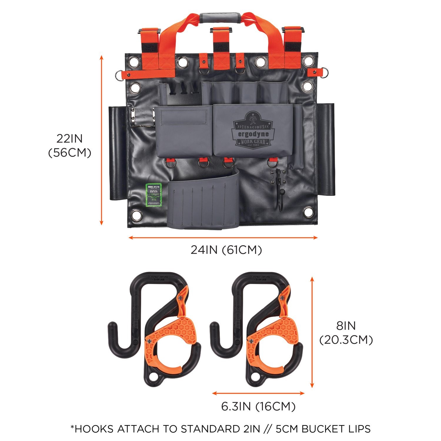 arsenal-5711-bucket-truck-tool-board-locking-aerial-bucket-hooks-kit-8-compartments-24-x-22-gray-ships-in-1-3-bus-days_ego13701 - 6