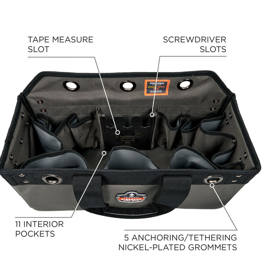 arsenal-5844-bucket-truck-tool-bag-w-tool-tethering-attachment-points-18-x-75-x-75-polyester-gray-ships-in-1-3-bus-days_ego13744 - 4