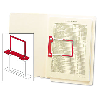 U-Clip Bonded Fasteners, 2" Capacity, 2.75" Center to Center, Red/White, 100/Box - 
