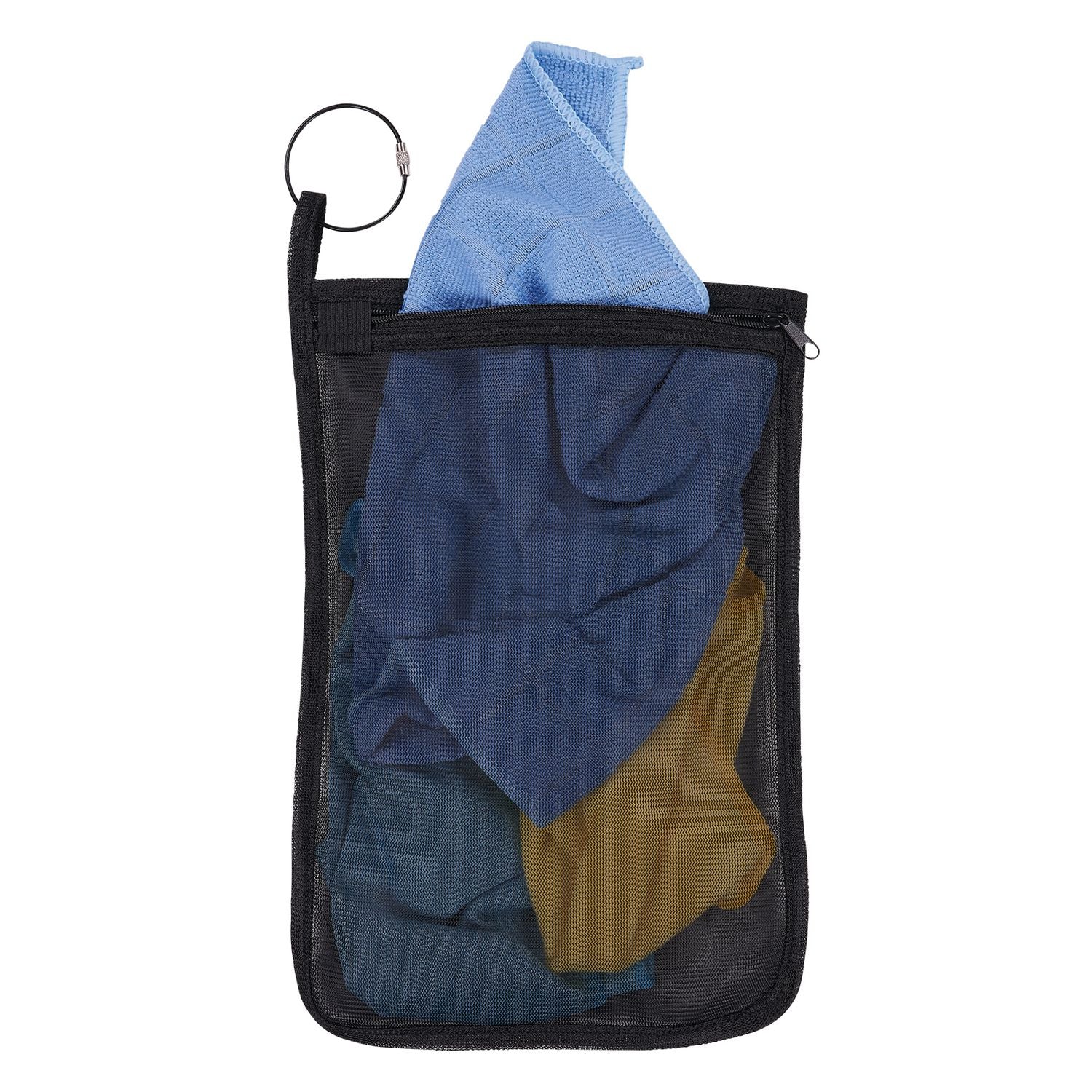 Arsenal 5718 Zippered Mesh Wash Bag, 8 x 10, Polyester, Black, 10/Pack, Ships in 1-3 Business Days